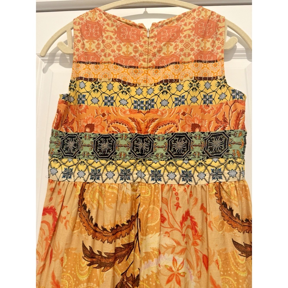 NWT Anthropologie Geisha Designs Rosalinda Patchwork Beaded Maxi Dress Sz S Boho - Picture 6 of 14